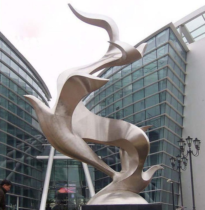 大型不銹鋼候鳥雕塑_文化廣場(chǎng)抽象鳥擺件