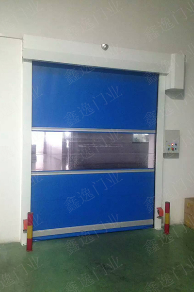 南平快速卷簾門，車間快速門，電動(dòng)升降門藍(lán)色pvc卷簾門